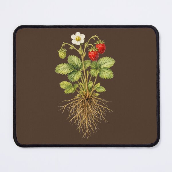 Item preview, Wild Strawberry Botanical Illustration – Vintage Fragaria Vesca Watercolor Scientific Art designed and sold by MagicMakerPh.