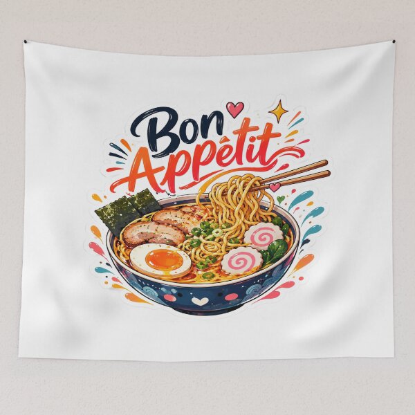 Artikelvorschau, Guten Appetit – Bunter Ramen-Aufkleber entworfen und verkauft von PearlPathFinds.