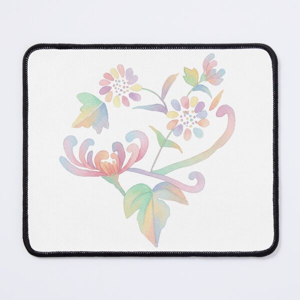 Item preview, Korean Traditional Pastel Floral Vine Watercolor Pattern designed and sold by Yiruda-Art.
