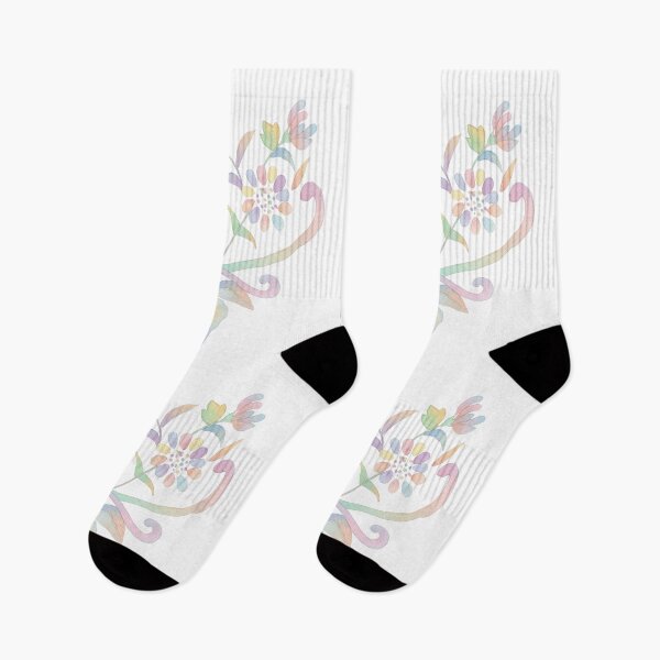 Item preview, Korean Traditional Pastel Floral Vine Watercolor Pattern designed and sold by Yiruda-Art.