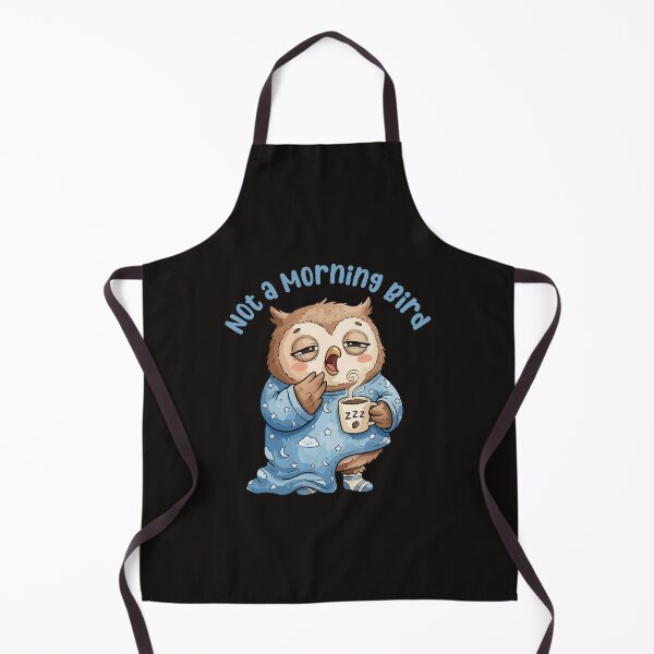 Item preview, Not a Morning Bird Funny Owl Cartoon designed and sold by stylishdzign.
