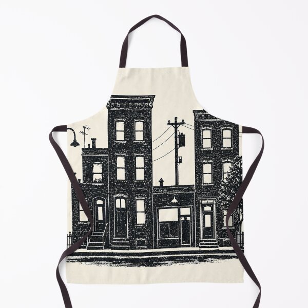 Item preview, City Street Silhouette | Vintage Linocut Urban Block Print designed and sold by OtherworldlyIdeas.