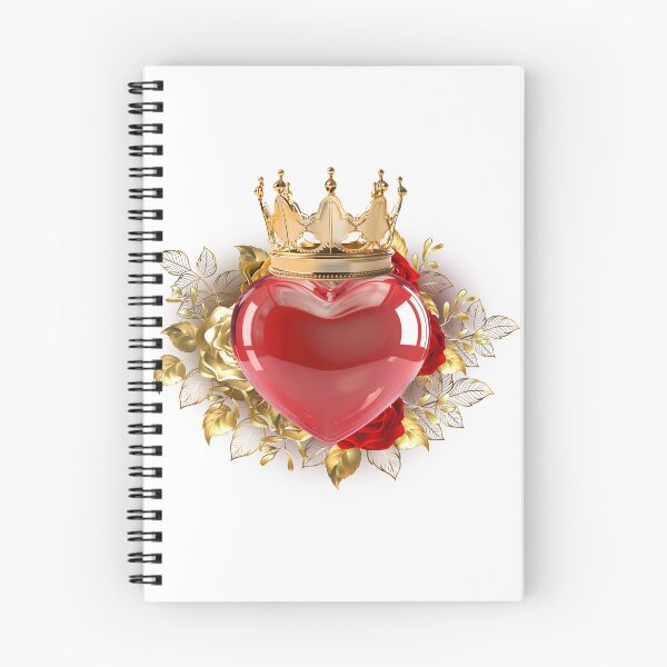 Item preview, Royal Glass Heart with Golden Crown and Roses designed and sold by dans980.