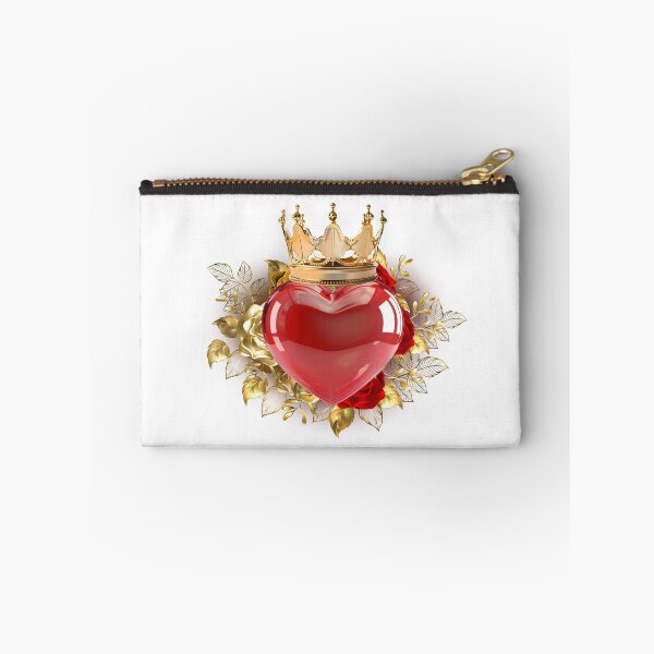 Item preview, Royal Glass Heart with Golden Crown and Roses designed and sold by dans980.