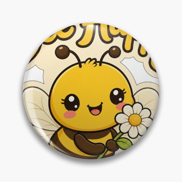 Item preview, Cute Bee Happy Kawaii Saying designed and sold by BoosterShop.
