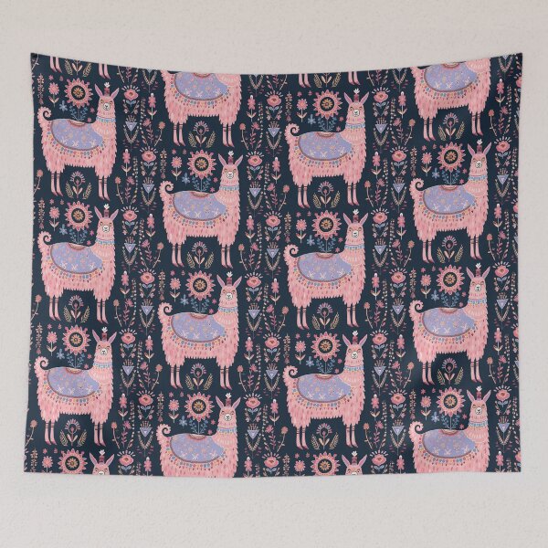 Item preview, Scandinavian Folk Art, Floral Alpaca designed and sold by xiao xuans.