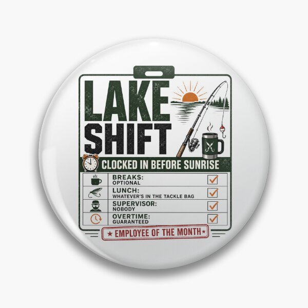 Item preview, Lake Shift Clocked In Before Sunrise Funny Fishing Design designed and sold by 404CLOTHINGG.