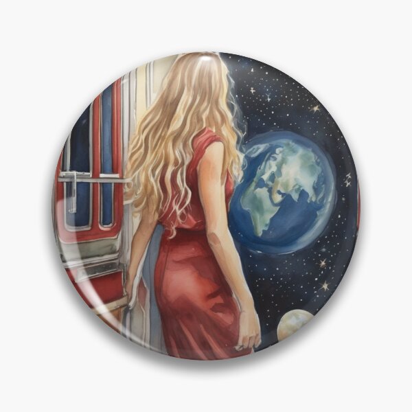 Item preview, Cosmic Train Journey Surreal Space Watercolor Painting designed and sold by UmSkelig834.