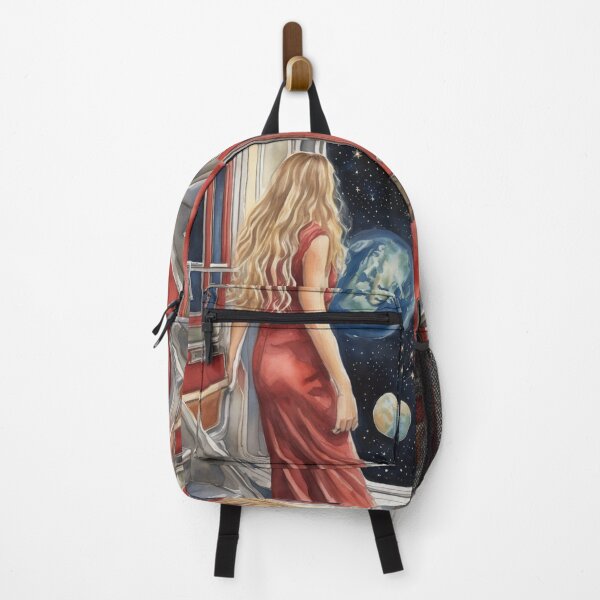 Item preview, Cosmic Train Journey Surreal Space Watercolor Painting designed and sold by UmSkelig834.