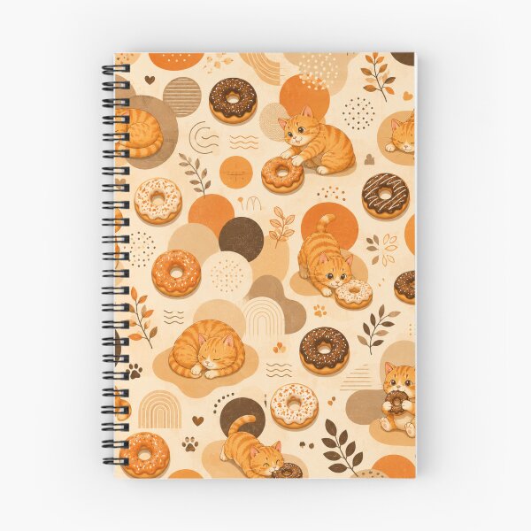 Item preview, Cute Ginger Cat Donut Pattern Cozy Kawaii Design designed and sold by Mindworx21.