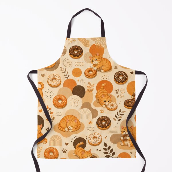 Item preview, Cute Ginger Cat Donut Pattern Cozy Kawaii Design designed and sold by Mindworx21.