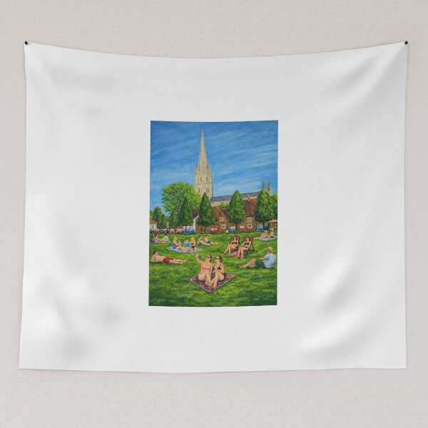 Item preview, Sunbathing on Chorister's Green designed and sold by SJHorsfall.