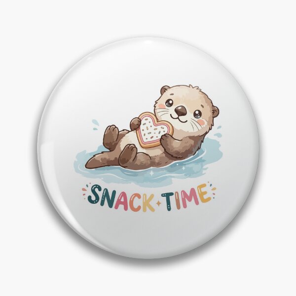 Item preview, Snack Time Cute Otter Cartoon Humor designed and sold by stylishdzign.