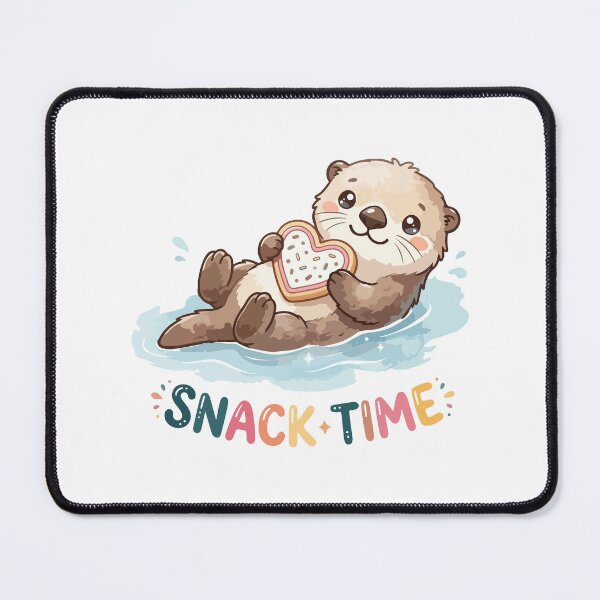 Item preview, Snack Time Cute Otter Cartoon Humor designed and sold by stylishdzign.