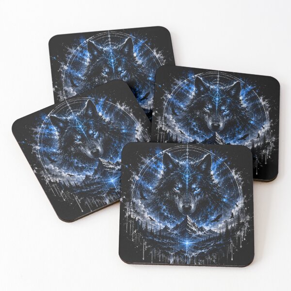 Item preview, Blue neon wolf designed and sold by HarmonyCode.