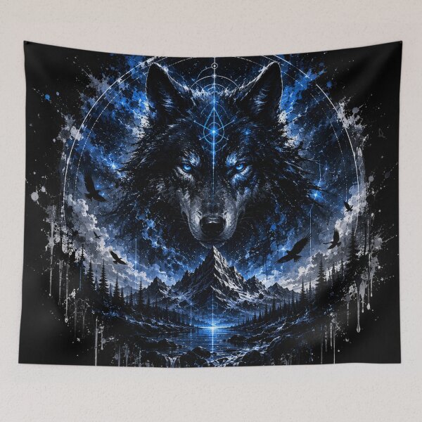Item preview, Blue neon wolf designed and sold by HarmonyCode.