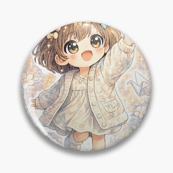 Item preview, Origami Dreams Chibi Girl – Cute Kawaii Sticker designed and sold by blossomfun.