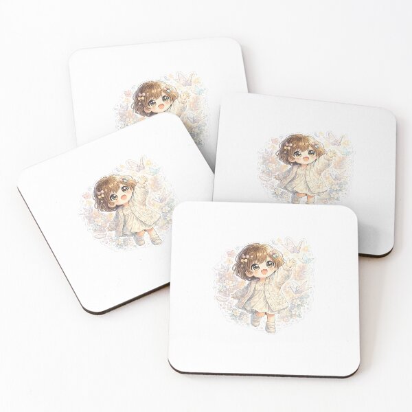 Item preview, Origami Dreams Chibi Girl – Cute Kawaii Sticker designed and sold by blossomfun.