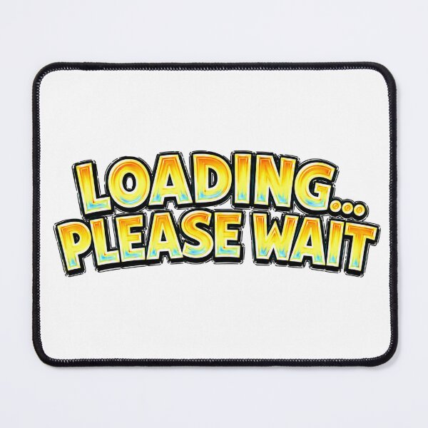 Item preview, LOADING... PLEASE WAIT – hand drawn childlike typography designed and sold by Mac Sketches.