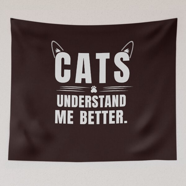 Item preview, Cats Understand Me Better Funny Cat Lover T-Shirt | Minimalist Typography Design designed and sold by HeartAndArtShop.