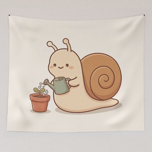 Item preview, Cute Gardening Snail designed and sold by Zerhof.