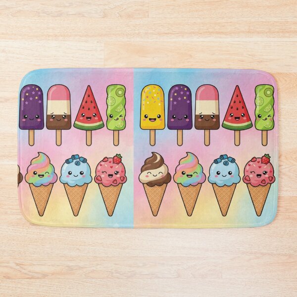 Item preview, Cute Kawaii Rainbow Fruit & Sprinkles Ice Cream Sticker Pack designed and sold by FatiDesigns.