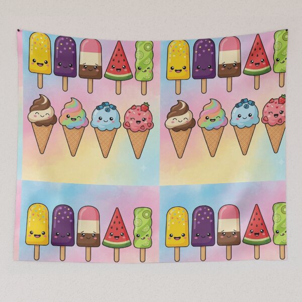 Item preview, Cute Kawaii Rainbow Fruit & Sprinkles Ice Cream Sticker Pack designed and sold by FatiDesigns.