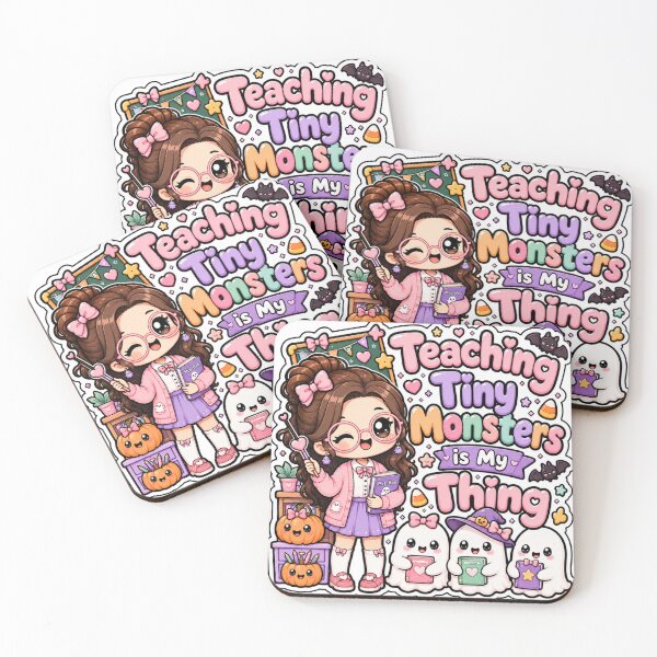 Item preview, Teaching Little Monsters is My Thing Kawaii Spooky Cute Teacher Classroom Halloween  designed and sold by TheHappyCatStudio.