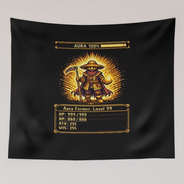 Item preview, Aura Farmer Level 99 - Funny Gaming Meme designed and sold by matty healy is a rat store.