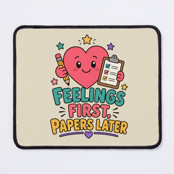 Item preview, Feelings First Papers Later Funny School Counselor Shirt designed and sold by Nawi32.