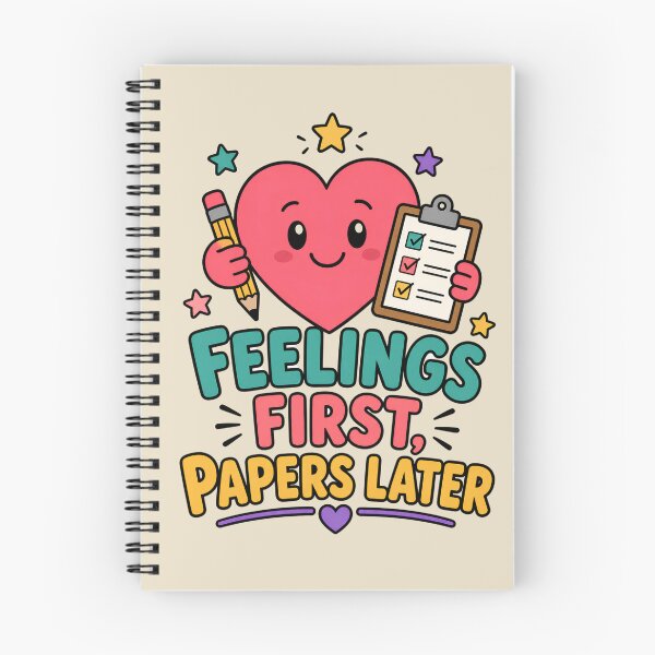 Item preview, Feelings First Papers Later Funny School Counselor Shirt designed and sold by Nawi32.