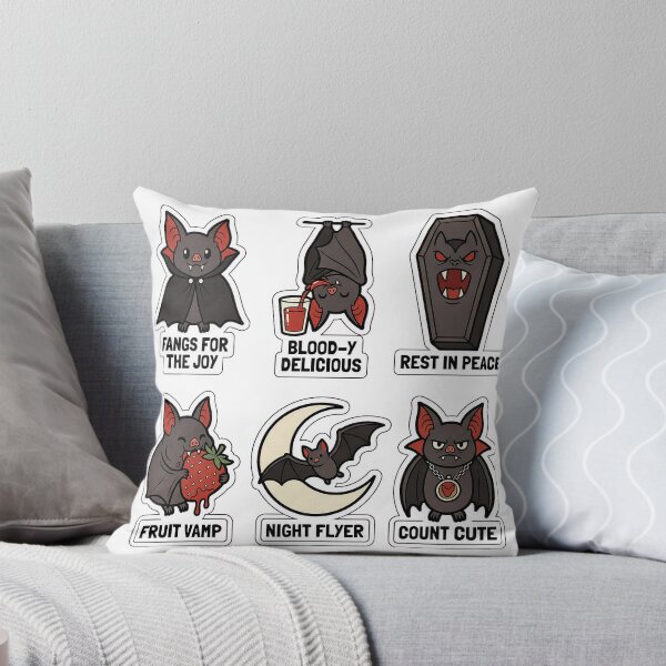 Item preview, Retro Vampire Bat Sticker Pack - Vintage Halloween & Blood Puns designed and sold by SimpleP.