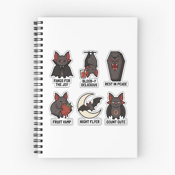 Item preview, Retro Vampire Bat Sticker Pack - Vintage Halloween & Blood Puns designed and sold by SimpleP.