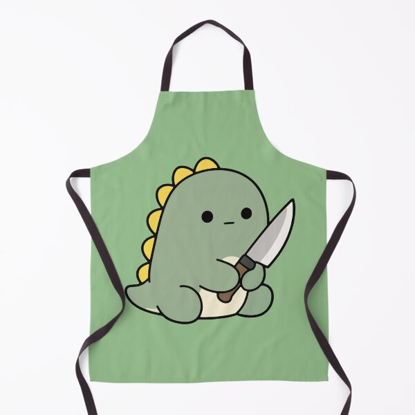 Item preview, Cute Dinosaur Holding Knife designed and sold by cladeart.