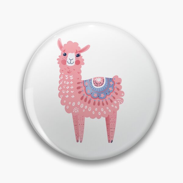 Item preview, Scandinavian Folk Art, Pink Alpaca designed and sold by xiao xuans.