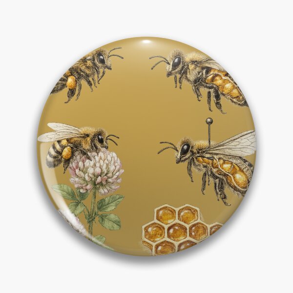 Item preview, Honey Bee Botanical Illustration – Vintage Naturalist Watercolor Pollinator Study designed and sold by MagicMakerPh.