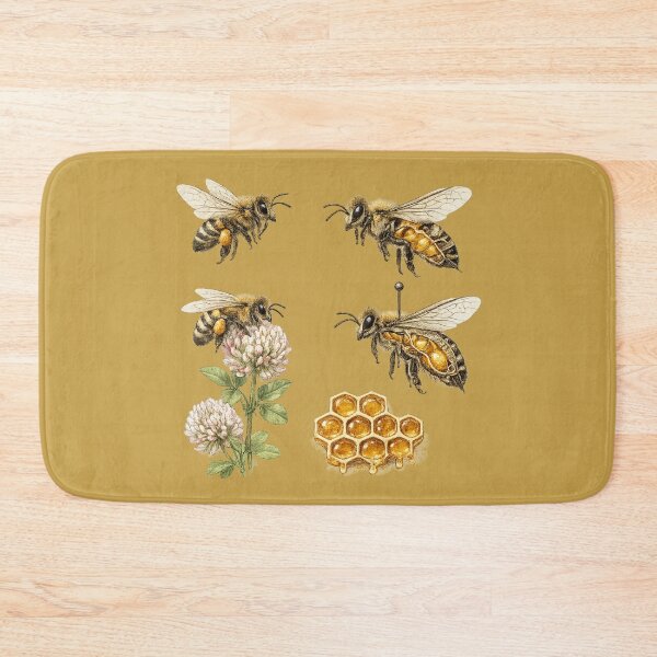 Item preview, Honey Bee Botanical Illustration – Vintage Naturalist Watercolor Pollinator Study designed and sold by MagicMakerPh.