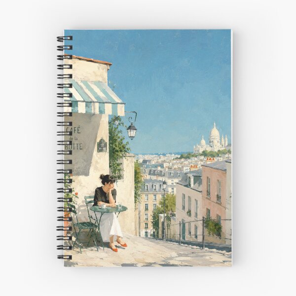 Item preview, Woman at Cafe de la Butte in Montmartre Impressionist Art designed and sold by CARRAANN.