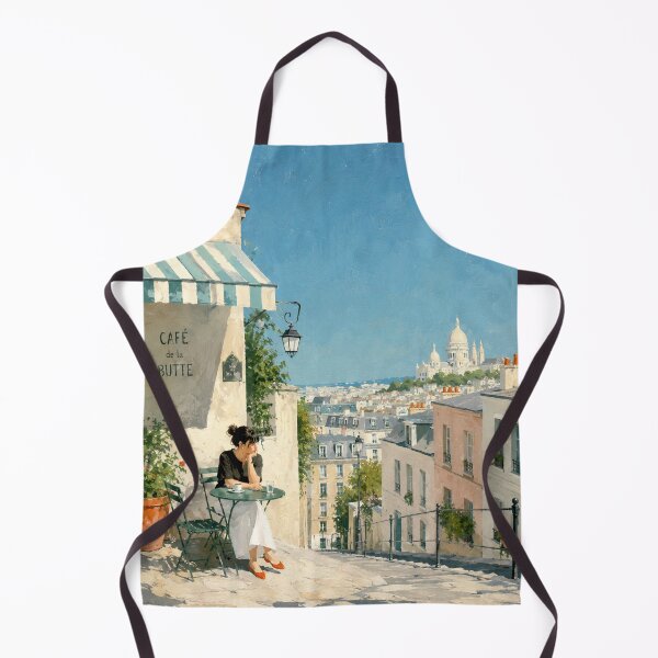 Item preview, Woman at Cafe de la Butte in Montmartre Impressionist Art designed and sold by CARRAANN.