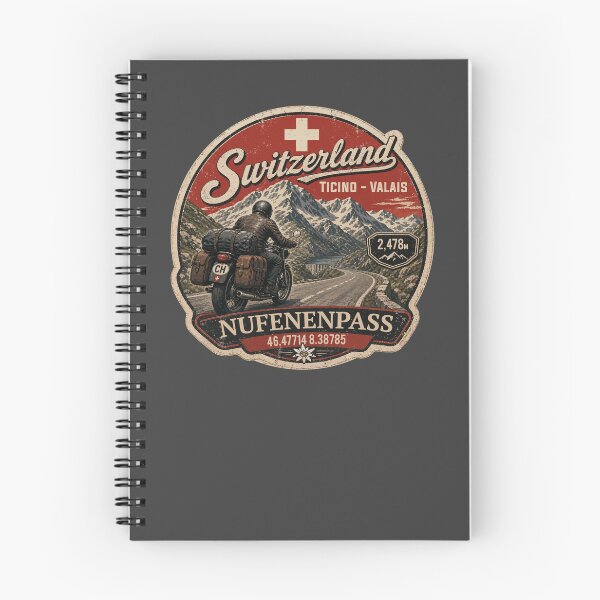 Item preview, Nufenen Pass Switzerland Nufenenpass Motorcycle Sticker TShirt 03 designed and sold by OuterShellUK.
