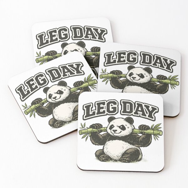 Item preview, Leg Day Never Skip It Gym Panda Funny Fitness Shirt Panda Lover Gift Workout Humor Tee Gym Motivation Shirt designed and sold by Gremlin Hours.