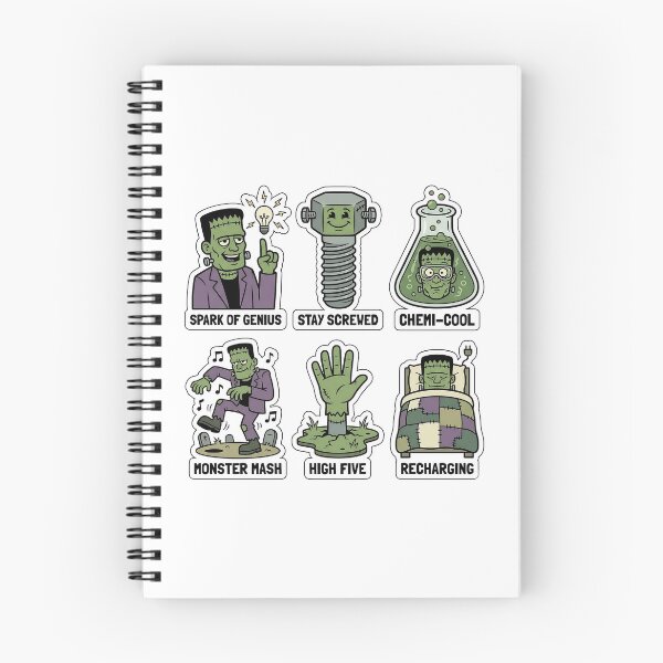 Item preview, Retro Frankenstein Sticker Pack - Vintage Monster & Bolt Puns designed and sold by SimpleP.