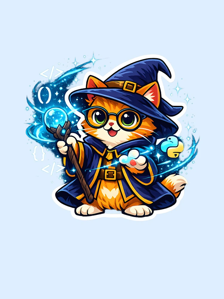 Thumbnail 4 of 4, iPhone Case, Python Wizard Cat Coding Magic designed and sold by loukaidigitals.