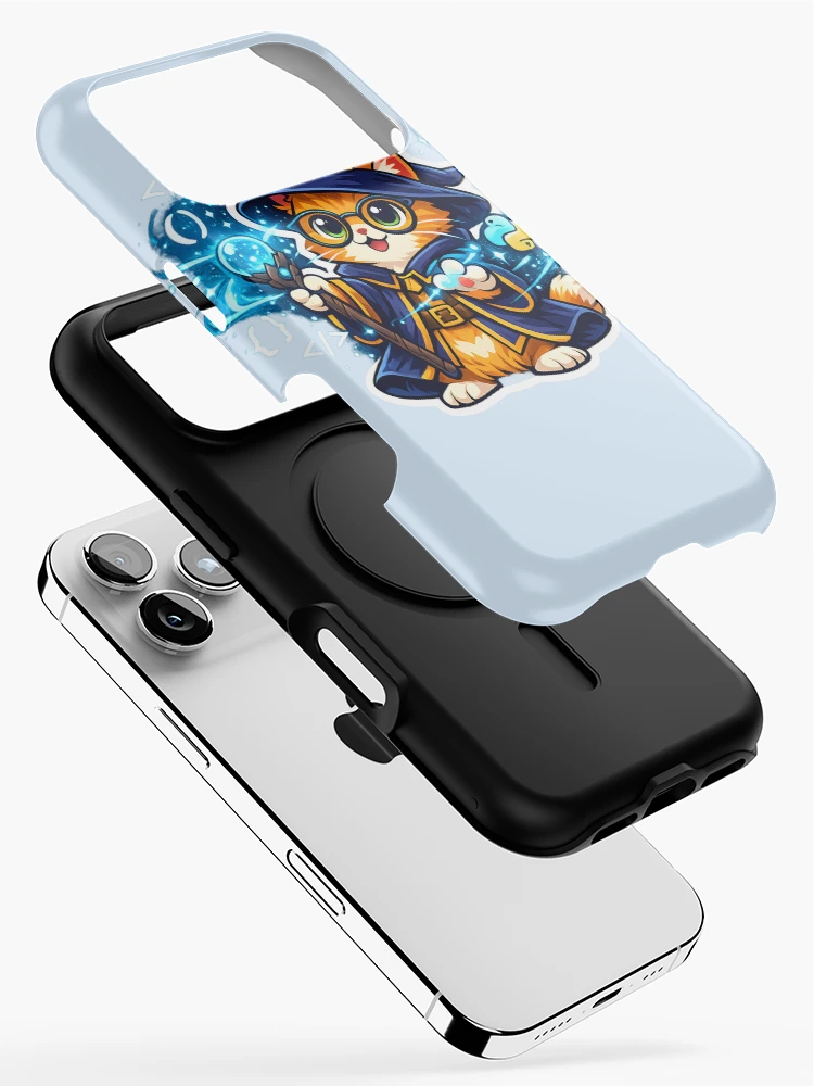 Thumbnail 2 of 4, iPhone Case, Python Wizard Cat Coding Magic designed and sold by loukaidigitals.