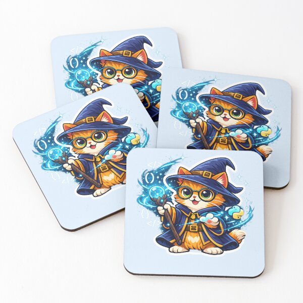 Item preview, Python Wizard Cat Coding Magic designed and sold by loukaidigitals.