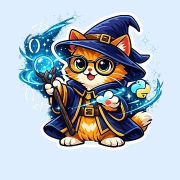 Aperçu de l'œuvre Python Magic Chat Coding Magic de loukaidigitals