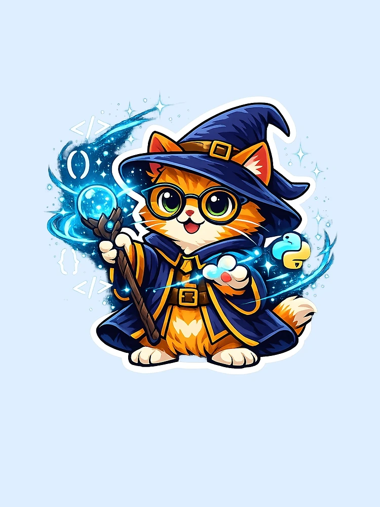 Aperçu 3 sur 3. Foulard avec l'œuvre Python Magic Chat Coding Magic créée et vendue par loukaidigitals.