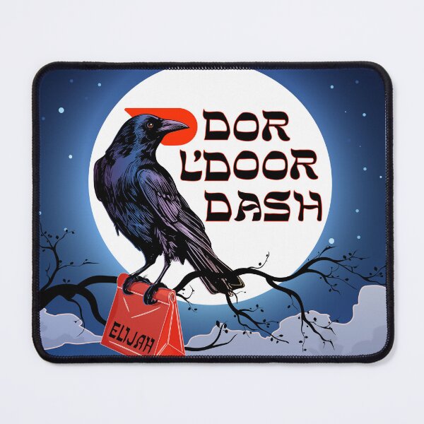 Item preview, Dor l'Door Dash Delivery Raven designed and sold by Miriam Anzovin.