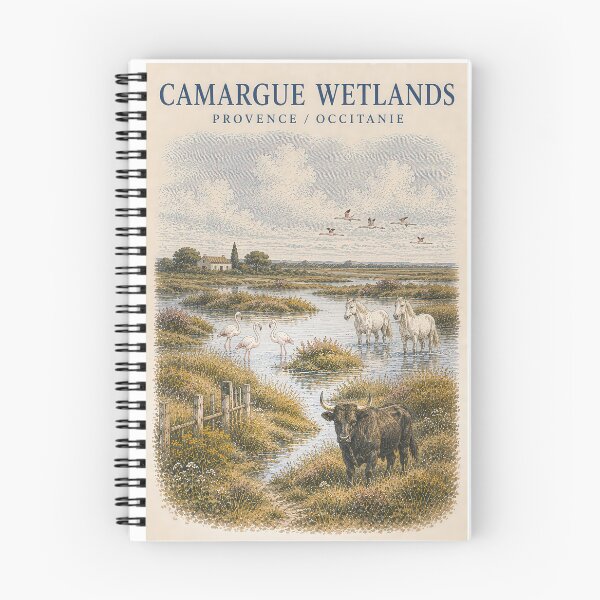 Item preview, Camargue Wetlands Provence Occitanie France Travel Art – Quiet Natural Places designed and sold by Earth Celebration Designs.