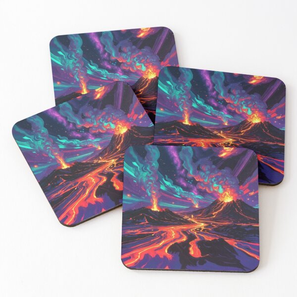 Item preview, Cosmic Volcano Eruption Psychedelic Poster designed and sold by Nexus Space.